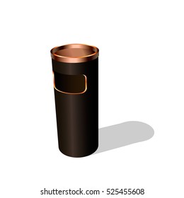 Trash can. Isolated on white background. Vector illustration.