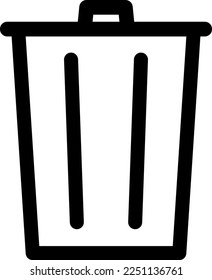 Trash can isolated vector icon.