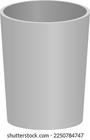 Trash can isolated vector illustration.