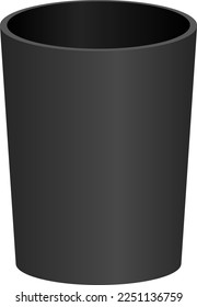 Trash can isolated vector illustration.