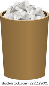 La basura puede aislar la ilustración vectorial.