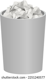 La basura puede aislar la ilustración vectorial.