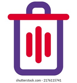 Trash can layout for a indication to throw trash