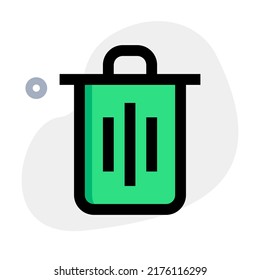 Trash can layout for a indication to throw trash