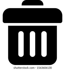 Trash can with lid isolated on a white background