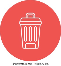 Trash Can line circle icon vector image. Can also be used for web apps, mobile apps and print media.