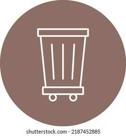 Trash Can linker Kreis Symbol Vektorbild. Kann auch für Web-Apps, mobile Apps und Printmedien verwendet werden.