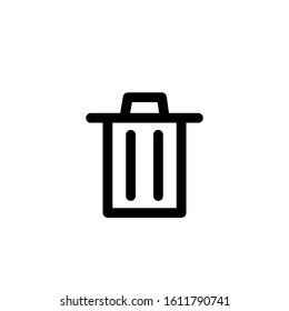 Trash can Line design template