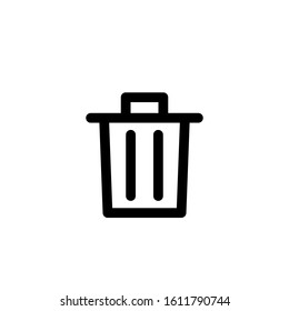 Trash can Line design template