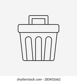 trash can line icon