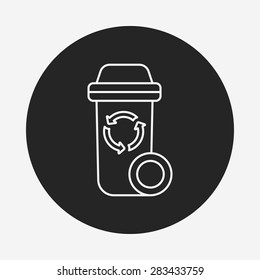 trash can line icon