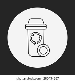 trash can line icon