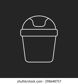 trash can line icon