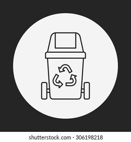 trash can line icon