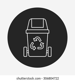 trash can line icon
