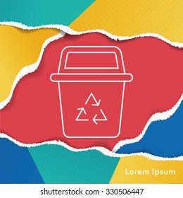 trash can line icon