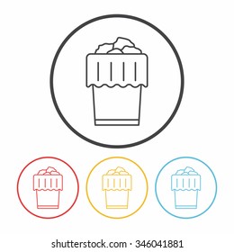 trash can line icon