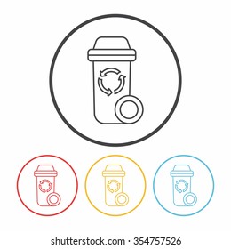 trash can line icon