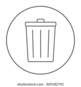 Trash can line icon.