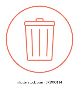 Trash can line icon.