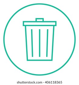 Trash can line icon.