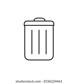 Trash can line icon. Delete sign and symbol. Vector illustration.