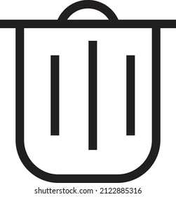 trash can line icon, editable stroke and color.