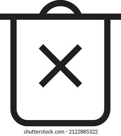 trash can line icon, editable stroke and color.