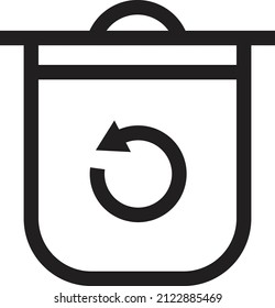 trash can line icon, editable stroke and color.