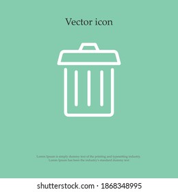 trash can line icon, outline vector illustration.
