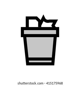 Trash can line icon. Pixel perfect fully editable vector icon suitable for websites, info graphics and print media.