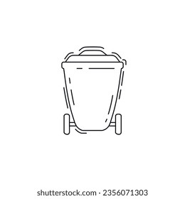 trash can line icon. trash thin line icon.