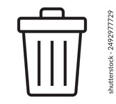 Trash can line icon. vector illustration.