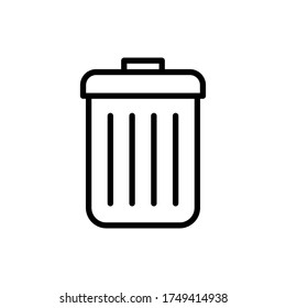 La papelera puede marcar el icono. Ilustración del vector