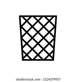 Trash can line icon, vector outline logo isolated on white background