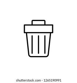trash can line simple icon