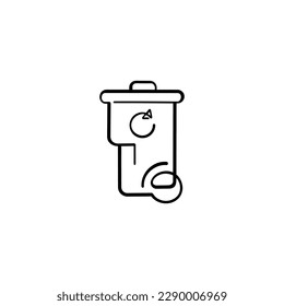 Trash Can Line Style Icon Design