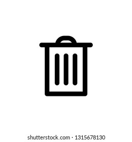 Trash can, linear vector icon