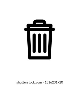 Trash can, linear vector icon