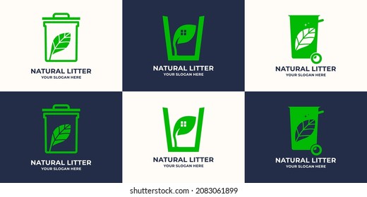 Abfalleimer-Logo nach Materialart
