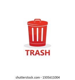 Trash Can Logo Template Design