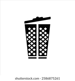 Trash Can Logo. Vector Icon Trash Can. Trash Can. Rubbish Bin