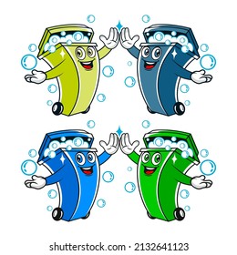 Trash can logo. Vector illustration