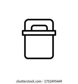 La basura puede, icono de centro comercial. Línea simple, contorno vectorial elementos de los iconos del centro comercial para ui y ux, sitio web o aplicación móvil
