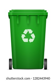Trash can on a white background. Vector illustration.