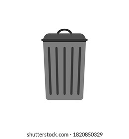 Trash can on a white background. Vector illustration