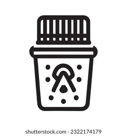Trash can open outline vector icon. Thin line black trash can open icon, flat vector simple element illustration from editable isolated on white background