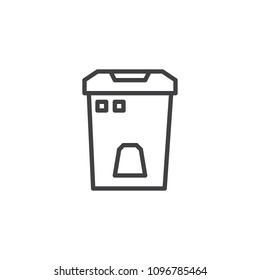 Trash can outline icon. linear style sign for mobile concept and web design. garbage can simple line vector icon. Symbol, logo illustration. Pixel perfect vector graphics