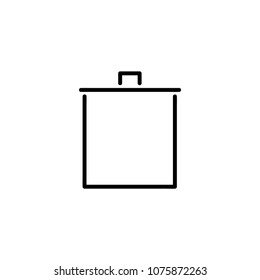 Trash can outline icon, vector icon, isolated on white background