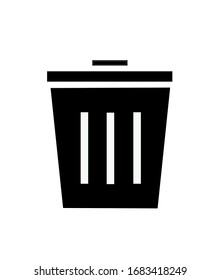 Trash can over white background. Vector illustration.